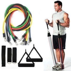 🔥NEW 11pc Resistance Band Home Gym Set Buff Bunny